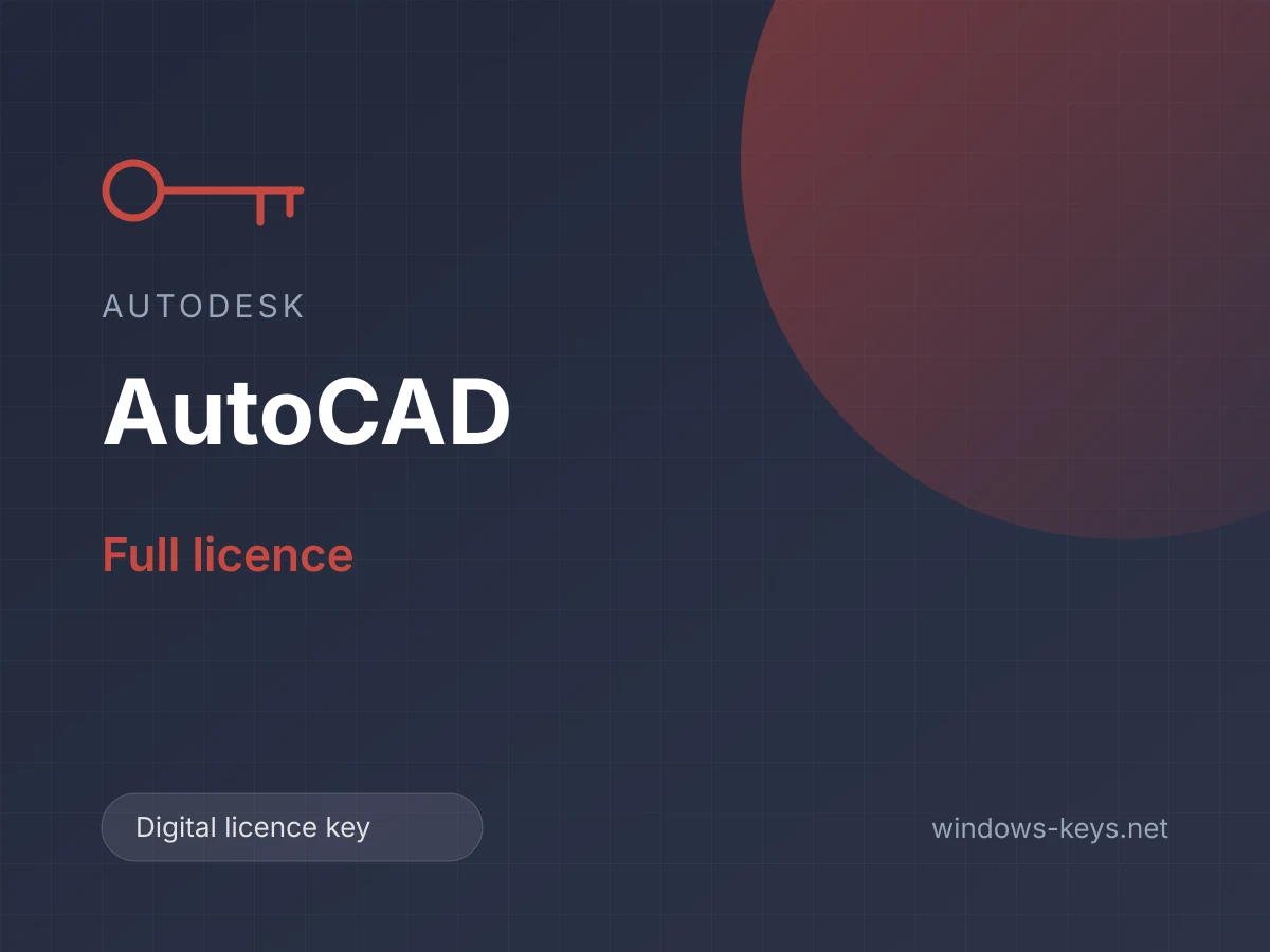 Autodesk AutoCAD — digital licence from windows-keys.net