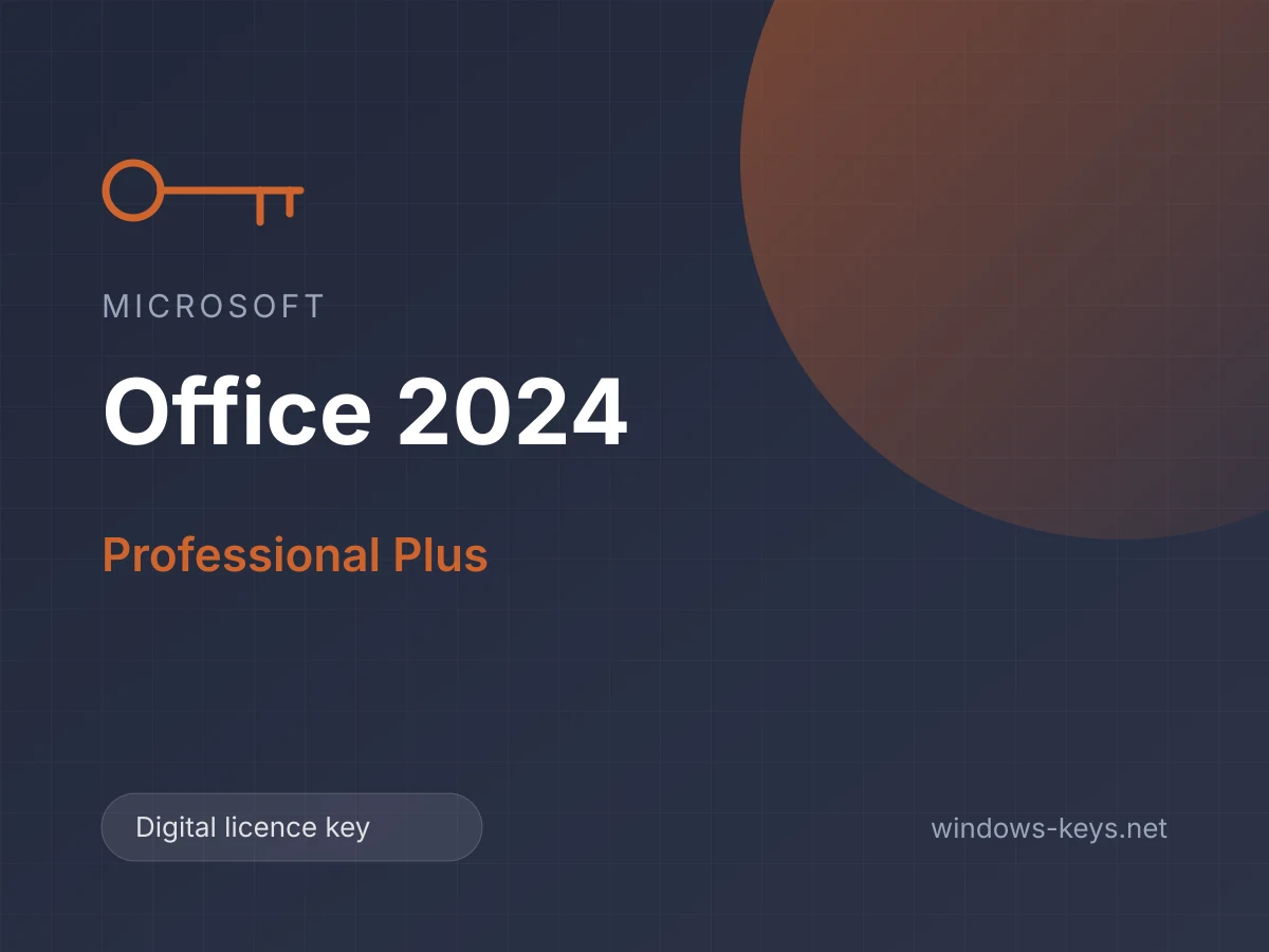 Microsoft Office 2024 Professional Plus — digital licence key from windows-keys.net