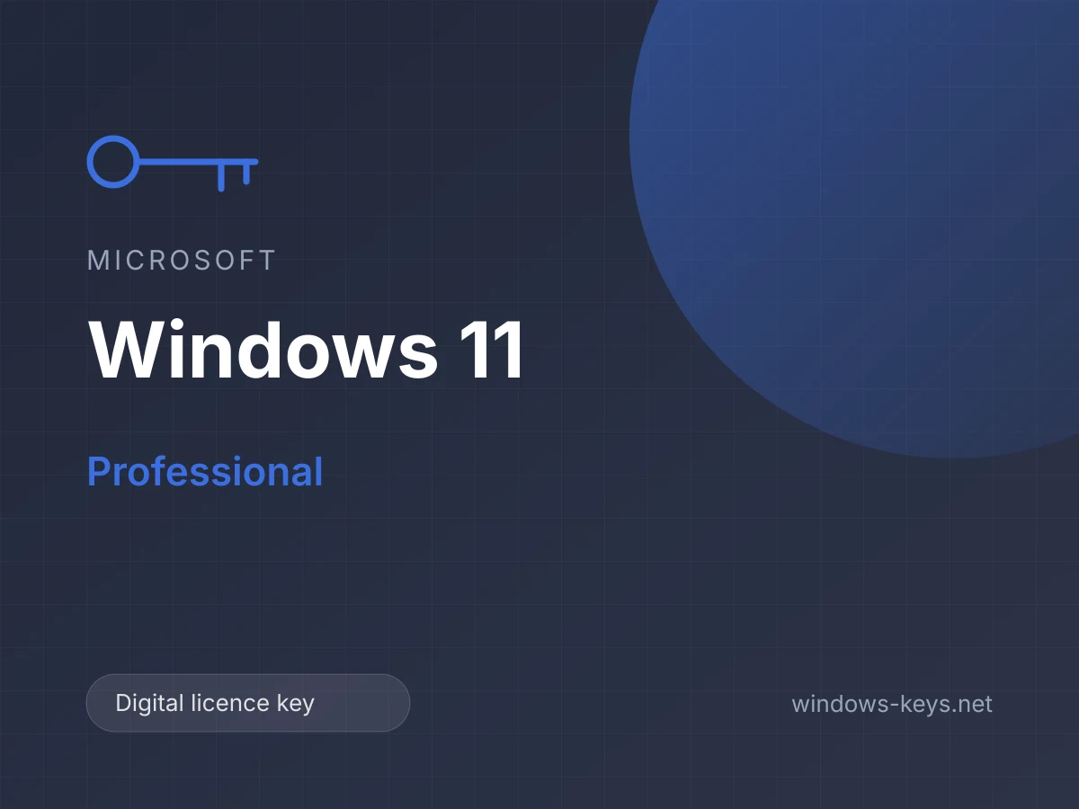 Microsoft Windows 11 Professional — digital licence key from windows-keys.net