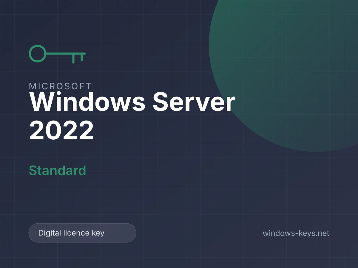 Microsoft Windows Server 2022 Standard — digital licence key from windows-keys.net